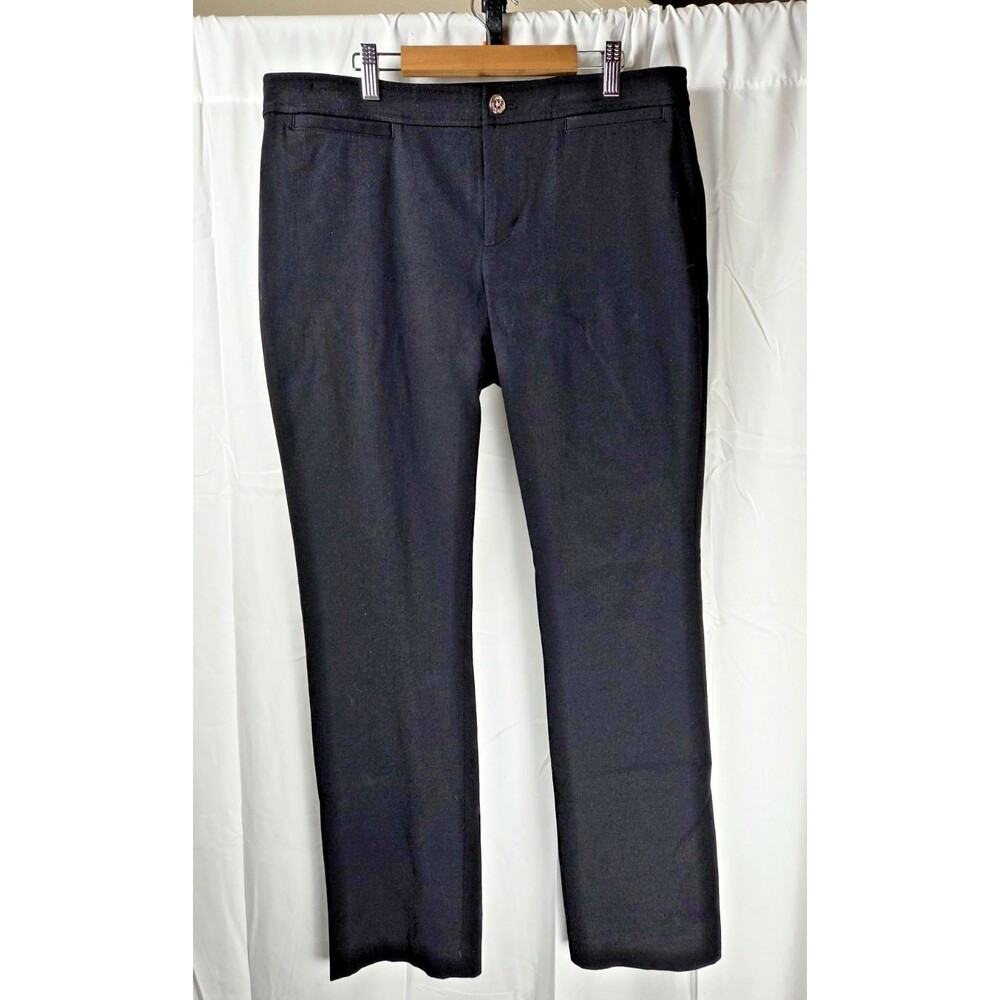 Lauren Ralph Lauren Women’s Black Pants Size 12 Stretch Cotton Straight Leg - Picture 2 of 9